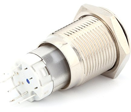 16-mm-Metall-LED-Schalter mit Verriegelung, Druckknopf, Langlebiger 12-V- für Fahrzeugmodifikationen mit Kabel