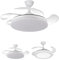 JARDIN202 - Ventilador de Techo LED con 4 Aspas 3500-4000-6500K Temporizador, 6 Velocidades, Aspas retráctiles | Tridente (Blanco)