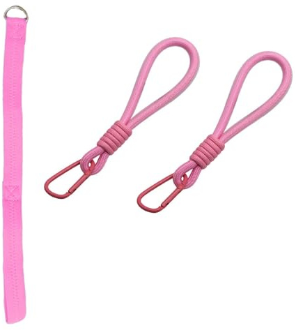THXFUNAREA Handschlaufe Kinderwagengurt mit 2 Stück Haken, Universelle Kinderwagen Taschen Halterung und Karabinerhaken, Verstellbar, Rutschfest für Buggy, Bollerwagen