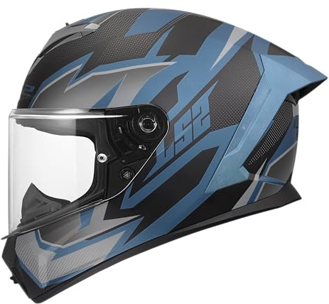 LS2, Integraler Motorradhelm RAPID III XTREM Black Blue Petrol, S