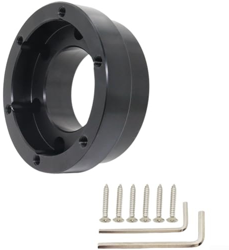 Zoegneer 70 mm Rennrad-Adapter-Basis, Aluminium, leichtes Design für Logitech G29 G920 G923 Gaming-Lenkrad, einfache Installation, Upgrade für Rennsimulator, Schwarz