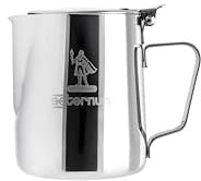 Aeternum, La Divina Re Inox, Bricco Latte con Coperchio, Capacità 600 ml, Non adatto all'Induzione, Acciaio Inox, Argento