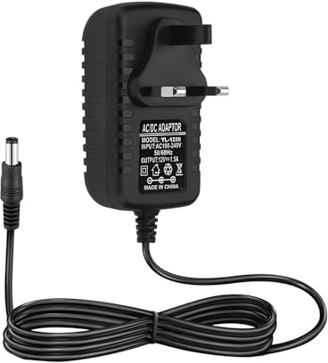 12V 2A Power Supply Adapter AC DC 100-240V 50/60Hz, DC 12 Volt Power Adapter With 5.5mm Connector And 1m Cable For LED Lights, TV Box, Router, CCTV Devices Indoor Use Only