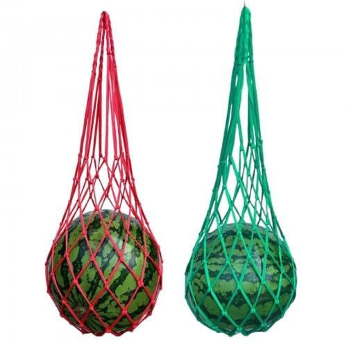 Chicken Feeder and Vegetable String Bag, Hanging Poultry Food Net Dispenser, Chicken Toys for Hens, Ducks, Geese and Large Birds - 2 Pcs