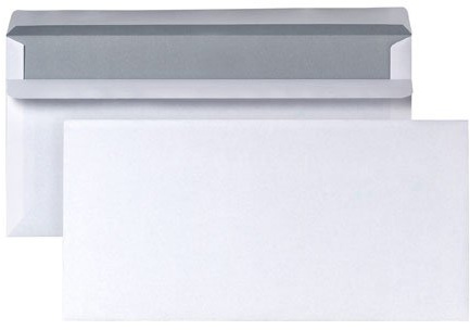 200x Briefumschlag DIN lang selbstklebend weiß Briefumschläge ohne Fenster 110x220mm