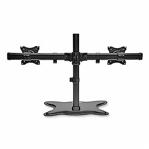 Tripp Lite DDR1327SDD Dual Monitor Mount Stand, Swivel & Tilt, 13-27 Inch Flat Screen Displays, Desktop Mount, Black