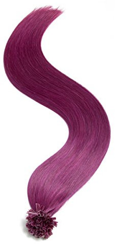 Violette Keratin Bonding Extensions 100% Remy Echthaar Human Hair - 150x 1g 45cm Glatte Strähnen - Lange Haare mit Keratin Bondings U-Tip Haarverlängerung Haarverdichtung-Farbe:Violet