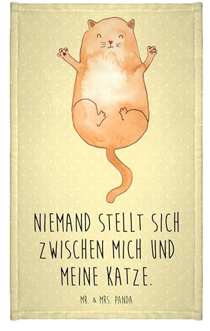 Mr. & Mrs. Panda Gäste Handtuch Katze Umarmen - Geschenk, Mieze, Reisehandtuch, Katzenmotive, Kinder Handtuch, Frottier, Sport Handtuch,