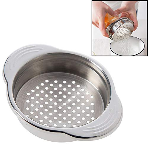 KEISSCO Stainless Steel Food Can Strainer Sieve Tuna Press Lid Oil Drainer Remover, Unique No-Mess Dishwasher Safe Design