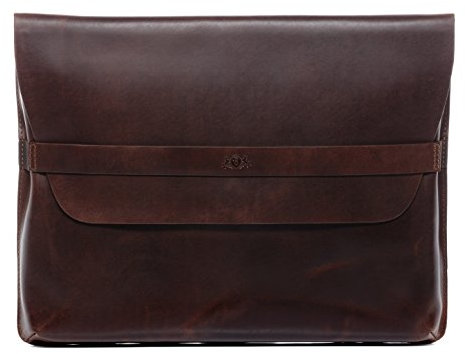SID & VAIN große Laptop-Hülle echt Leder - 13 Zoll Laptop Case HARVORD - Notebook-Sleeve mit extra Laptop-Hülle - Ledertasche Herren und Damen braun handgefertigt