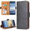 Bozon Galaxy Note 8 Hülle, Leder Tasche Handyhülle für Samsung Galaxy Note 8 Flip Wallet Schutzhülle mit Ständer und Kartenfächer/Magnetverschluss (Schwarz-Grau)