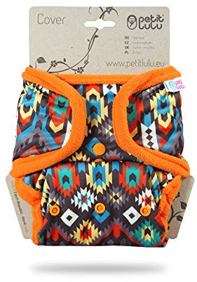 Petit Lulu One Size Überhose (5-16 kg) für Stoffwindeln Druckknöpfe (Ethno)