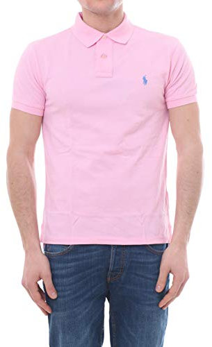 Polo Ralph Lauren Mod. 710795080 Polo Piqué Manches Courtes Slim Fit Homme Rose XL