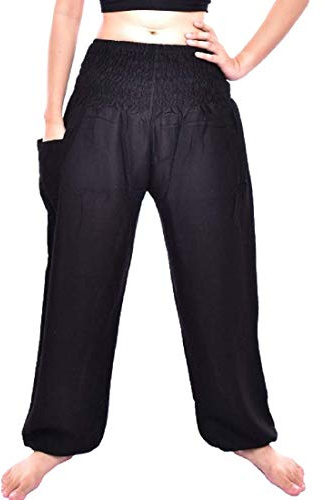 Bohotusk Kids Bohemian Harem Pants Smocked Elasticated Waist Hippy Boho Style - Childrens Hippie Festival Trousers