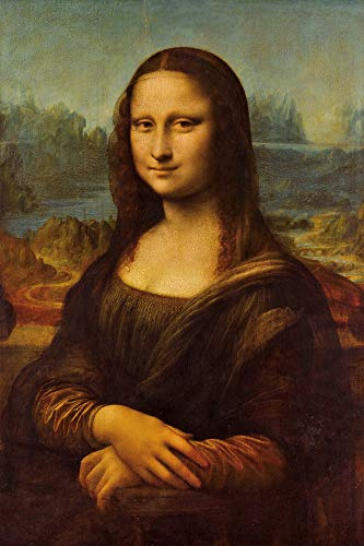 1art1 Leonardo Da Vinci Poster Mona Lisa, 1503–1506 Bilder Leinwand-Bild Auf Keilrahmen | XXL-Wandbild Poster Kunstdruck Als Leinwandbild 30x20 cm