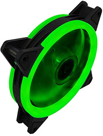 Ventole per PC da 120 mm, ultra silenziose a LED RGB Ventole di Raffreddamento aura sync radiatore CPU Cooler High Flow Radiatori Sistema (1 Pz, Verde)