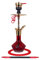 Amy Deluxe Shisha »Fusion Shine S« SS33.02 - Edelstahl - Schraubsystem, Closed Chamber, Schliff Adapter - mit Zubehör: Schlauch, Mundstück, Kopf mit Kaminaufsatz gold-rot