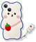 Yatchen Kawaii Phone Cases Apply to iPhone 11 Pro,Cute Cartoon Bear Phone Case with Keychain Strawberry Bear Phone Case 3D iPhone 11 Pro Case Soft Silicone Shockproof Cover for Women Girls