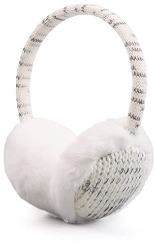 Cache-Oreilles Pour Enfant Fille Garçon Chaud Peluche Cache-Oreilles Ajustables Hiver(Blanche)