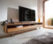 DELIFE TV-Board Stonegrace Akazie Natur 240 cm 2 Fächer 4 Schubladen Steinfurnier V-Fuß