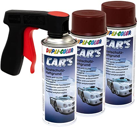 Haftgrund Grundierung Rostschutz Cars Dupli Color 740220 Rot 3 X 400 ml mit Pistolengriff