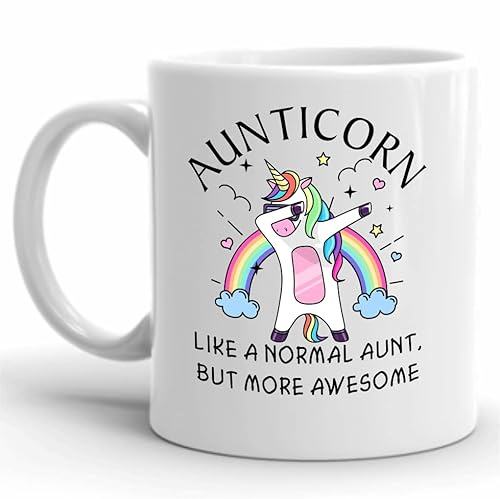 Aunticorn Mug Auntie Unicorn Aunt Aunty Funny Present 11oz Ceramic