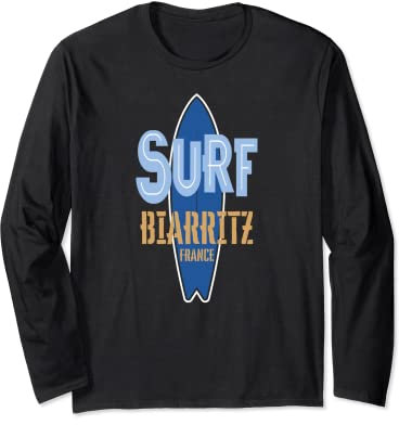 Surf Biarritz, Surfen Biarritz in Frankreich, Surfbrett Langarmshirt