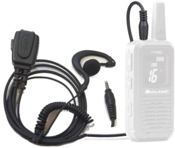 Proxel PJD-1307C-777PRO MICRO-AURICOLARE CON CONNETTORE 3,5mm E SUPPORTO, CAVO SPIRALATO PER MIDLAND A777PRO