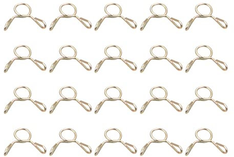 sourcing map Lot de 100 colliers de serrage pour tuyau de carburant - 4 mm ID - 5-5,5 mm OD - 65 Mn - En acier - Pour moto et scooter