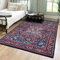 Mazovia Orientalisch Vintage Teppich - Kurzflor Waschbar - Weich Traditioneller Teppich für Wohnzimmer, Schlafzimmer, Esszimmer – Oriental Teppiche - Rot Blau 80 x 150 cm