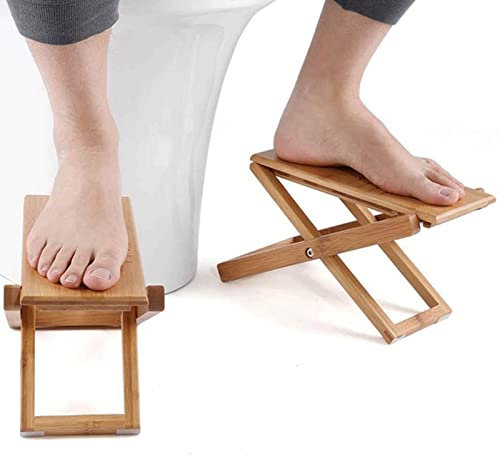 NUMUUN Holz Toilettenhocker, Adults Faltbare Holz-Fußstütze für WC-Töpfchen-Hocker für Badezimmer, rutschfeste Hocker-Toilettenhocker für das Badezimmer von Erwachsenen zu Hause