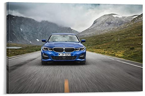 Auto-Poster, BMW 3er-Serie G20, dekoratives Gemälde, Leinwand, Wandposter und Kunstbild, Druck, modernes Familien-Schlafzimmer, 30 x 45 cm