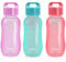 JILIGUALA Lot de 3B en plastique pour café, voyage, bouteille d'eau, bouteille d'eau de sport, tasse pour lait, café, thé, jus de fruits, 350 ml