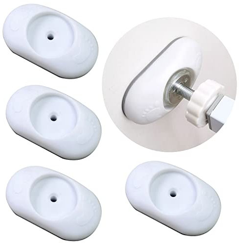 4 Pcs Baby Gate Extension Safety Baby Gate Wall Protector No Drill Wall Protector for Stairs Wall Saver for Baby, Pet, Stair, Door, Wall Surface Safety(Elliptic)