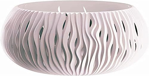 Prosperplast SANDY BOWL aus Kunststoff mit Wanne Farbe Taupe, 19,5 (H) x 29 (B) x 29 (T) cm