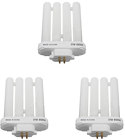 Ailan 3 Satz von 27W 4 Pin Quad Kompaktleuchtstofflampe Ersatzlampen Augenschutz Lesebeleuchtung Zubehör Schlafsaal, 3Satz