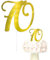Oblique Unique® Torten Kuchen Topper mit Zahl Gold Aufsatz für Geburtstag Jubiläum Deko Muffin Cupcake Dekoration (Zahl 70)