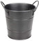 ice bucket, Mini Ice Bucket Two Handles Portable Black Metal Ice Container French Fries Buckets Pails for Bar Home Party