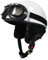 Mezzo Casco da Motociclista retrò Portatile Jet Casco Scodella Con Occhiali ECE/DOT Omologato Sicurezza Estivo Mezzo Casco per Elicottero da Pilota Chopper Vintage per Moto Cruiser 1,S