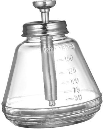 Didiseaon Press Alcohol Bottle Push Down Dispenser Glass Pump for Liquids Multi-function Transparent Container for Nail Polish and More Design Material