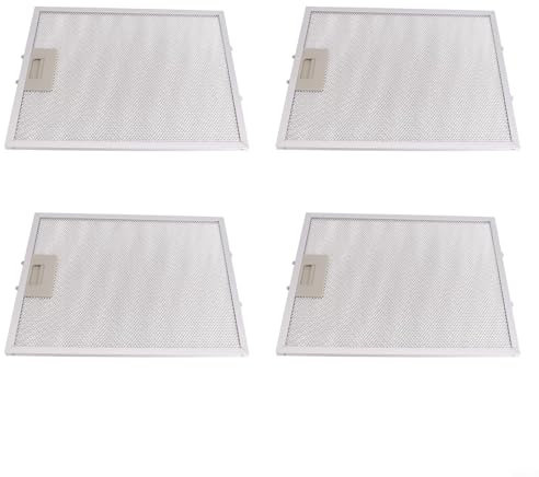 HEIBTENY 4 filtros de acero inoxidable para campana extractora, 350 x 285 x 9 mm, 5 capas aluminiumizadas