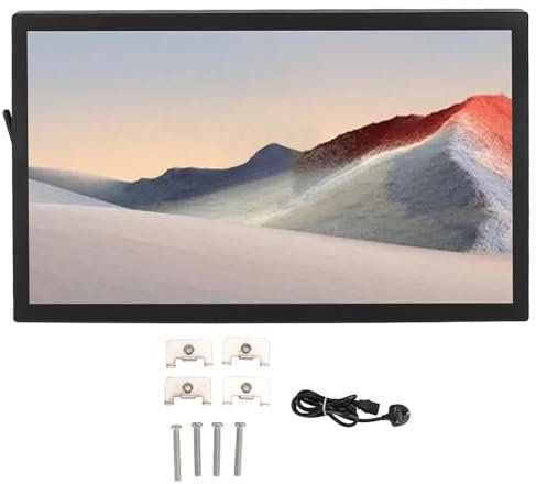 21.5 Inch Industrial Embedded Panel PC, 128GB ROM Capacitive Industrial Touch Screen Panel Computer, 1920x1080 Wall Mountable Industrial Touch Monitor (UK Plug)