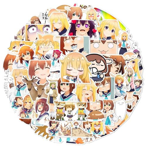 Fancico Nokotan Adesivi Carini per Bottiglie d'Acqua, Bagagli, Bici, Auto, Anime, Vinile, Resistenti all'Acqua, Riutilizzabili, Bianchi, Stile Cartoon, Adesivi per Feste per Adolescenti e Adulti
