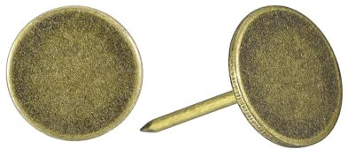 sourcing map Upholstery Tacks Nail Pins Furniture, 40Pcs 16x25mm Thumb Tack Pins Assortment Kit Carbon Steel for Home Sofa DIY Decorative Nail Heads Nails, Green Bronze