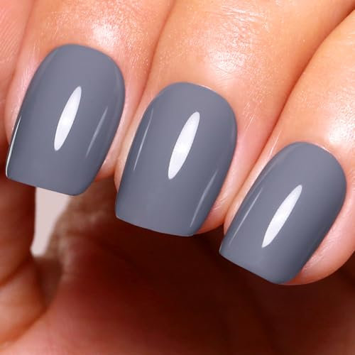 Ozzeal Grau UV Nagellack, 15ML Soak Off LED Gel Polish für Herbst Winter - Nackt Maniküre Starter für Mädchen - DIY Salon Zu Hause