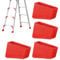 4 Pieces Ladder Non-Slip Feet Mat, 50 x 20 mm Ladder Feet, Ladder Feet Replacement, Ladder Stabiliser, Rubber Ladder Feet for Home Workers Folding Ladder