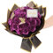 Lilafarbener Glitzer-Rosenstrauß, 30 Stück DIY gefälschte Blumen, ewiger glänzender künstlicher Rosenstrauß für Valentinstag, Jahrestag, Verlobung, Hochzeit