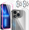 HWeggo [Upgrade [6 in 1] for iPhone 13 Pro Max Screen Protector(6.7 inch),for iPhone 13 Pro Max and Front with Camera Lens Protector [2+2+2 Pack], Tempered Glass