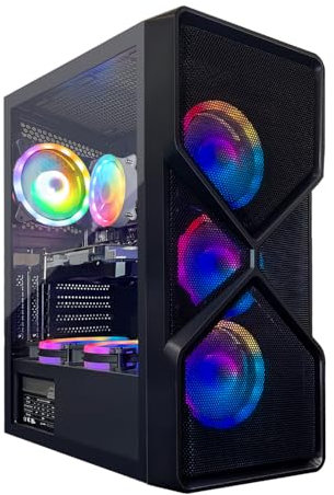 STGsivir PC Gamer Fixe,Ordinateur Gaming,GEFORCE RTX 2060S 8G GDDR6,Intel Core I7 8th jusqu'à 4.1GHZ,16G DDR4,1T SSD,WiFi 600M,BT 5.0,Ventilateur RGB X6,W11Home