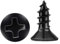 Small Wood Screws, Screws for Wood,Carbon Steel Black Flat Head Screws, Suitable for Furniture, Woodworking, DIY Model Fixing, M3 x 8mm (200 pcs)